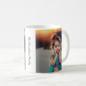 Mug Créez votre propre photo de famille monogrammée (Devant droit)