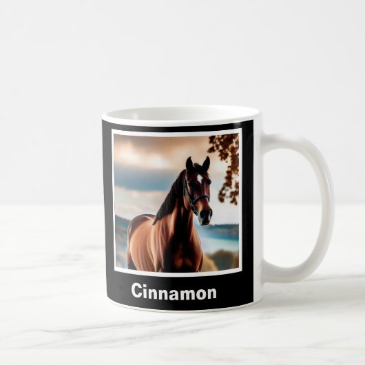 Mug Créez votre propre photo élégante de cheval person (Droite)