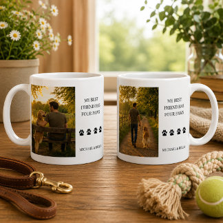 Mug Créez votre propre photo Mon meilleur ami a quatre