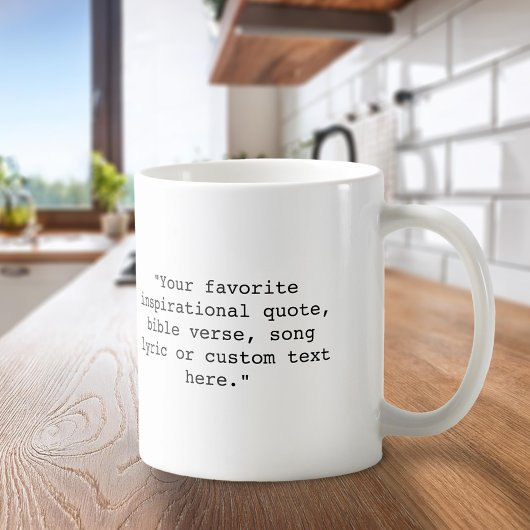 Mug Créez votre propre photo personnalisée et un devis