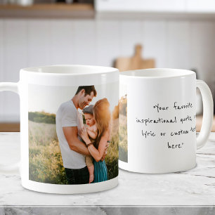 Mug Créez votre propre photo personnalisée et un devis