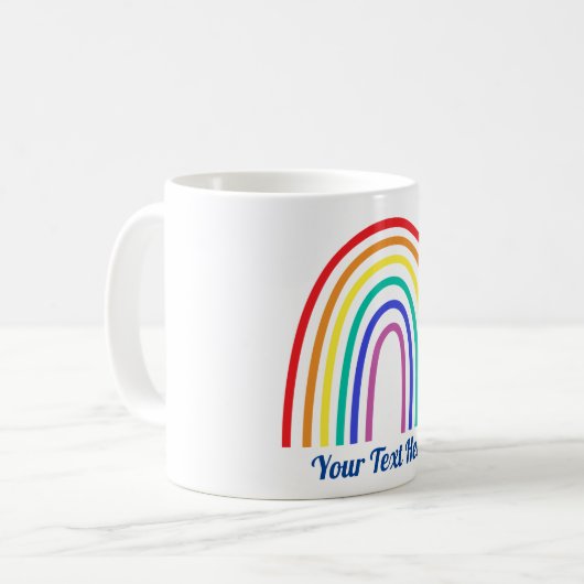 Mug Créez votre propre professeur moderne Rainbow (Devant gauche)