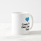 Mug Créez votre propre texte personnalisé avec un Coeu (Devant droit)