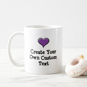 Mug Créez votre propre texte personnalisé avec un coeu