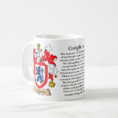 Mug Creighton, l'origine, la signification et la crête (Devant gauche)