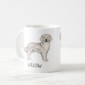 Mug Crème anglaise Golden Retriever Chien Nom Personna (Devant gauche)