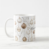Mug Crème biologique Tan ornements de Noël (Gauche)