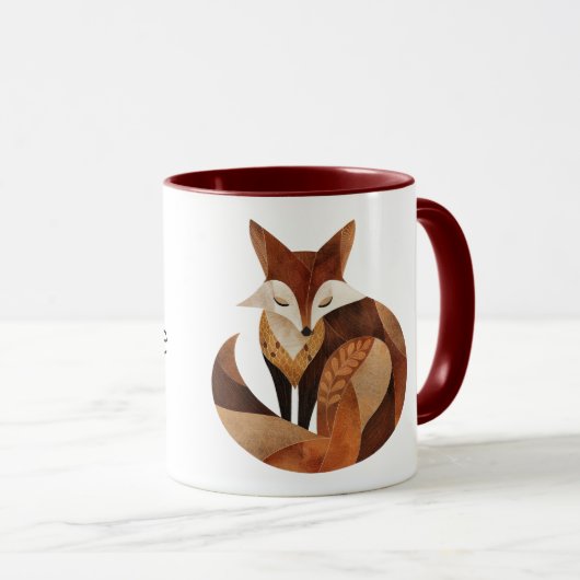 Mug Crème Brown cool Orange Fox (Devant droit)