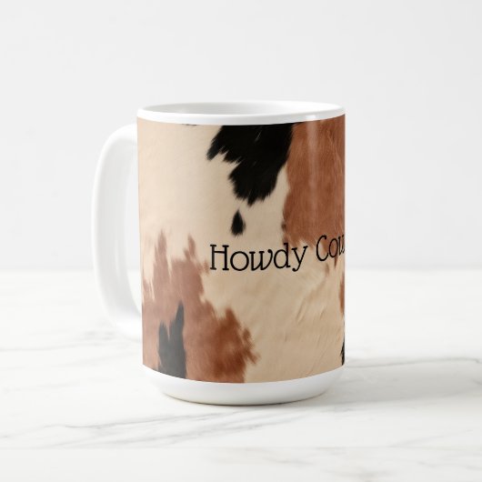 Mug Crème Brown de cowhide (Devant gauche)
