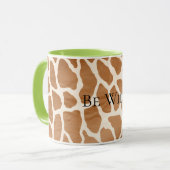 Mug Crème Brown Safari Giraffe Poster de animal (Devant gauche)