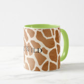 Mug Crème Brown Safari Giraffe Poster de animal (Devant droit)
