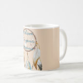 Mug Crème Brown Turquoise Dream Catcher (Devant droit)