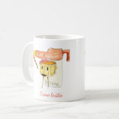 Mug Crème brûlée Quirky Dessert Drôle Cartoon Art (Devant gauche)