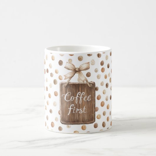 Mug Crème brune de cacao Points fantaisistes Café d'ab (Centre)