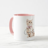 Mug Crème Chat Pink Bow (Devant gauche)