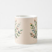 Mug Crème d'aquarelle botanique d'Eucalyptus (Centre)