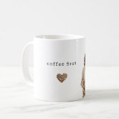 Mug Crème de café Brun pêche  (Devant gauche)