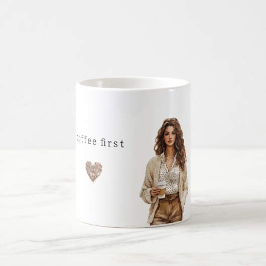 Mug Crème de café Brun pêche  (Centre)