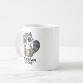 Mug Crème de glace Coon drôle animal Racoon Pun (Devant gauche)