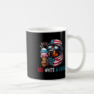 Mug Crème De Glace Rouge Blanc Et Cool 4 juillet Chien