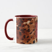 Mug Crème de l'Ouest tacheté Brown Noir de cowhide (Gauche)