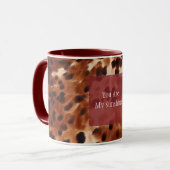 Mug Crème de l'Ouest tacheté Brown Noir de cowhide (Devant gauche)