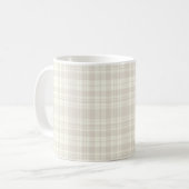 Mug Crème de plaid de tartan et no. 66 de beige (Devant gauche)
