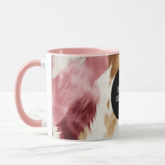 Mug Crème d'or rose noir vachette (Gauche)
