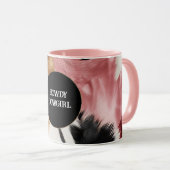 Mug Crème d'or rose noir vachette (Devant droit)