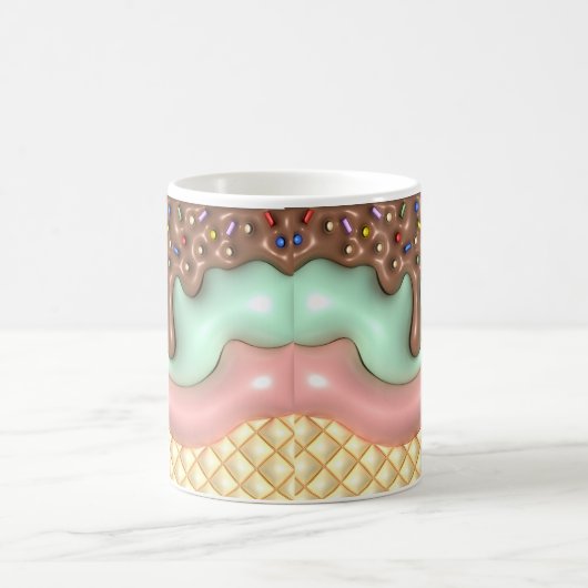 Mug Crème glacée à séchage 3D (Centre)