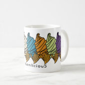 Mug Crème glacée Coloré icecreamliciouS Texte personna (Devant droit)