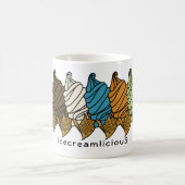 Mug Crème glacée Coloré icecreamliciouS Texte personna (Centre)