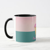 Mug Crème glacée colorée cônes Cactus Flamants roses r (Gauche)