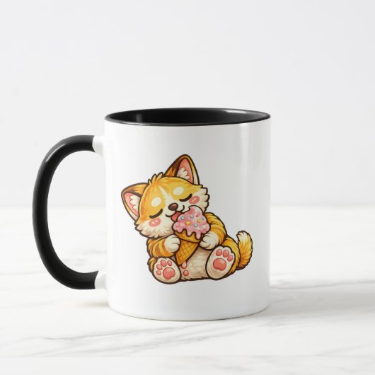 Mug Crème Glacée de Chat Mignon (Gauche)