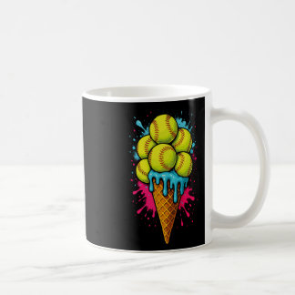 Mug Crème glacée de softball drôle de softball en crèm