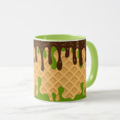 Mug Crème Glacée,En Train de Couler  Matcha Choco Blis (Devant droit)