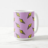 Mug Crème glacée jaune sur violet (Devant droit)