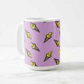 Mug Crème glacée jaune sur violet (Devant gauche)