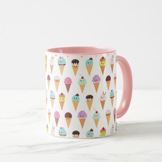 Mug Crème glacée Kawaii (Devant droit)