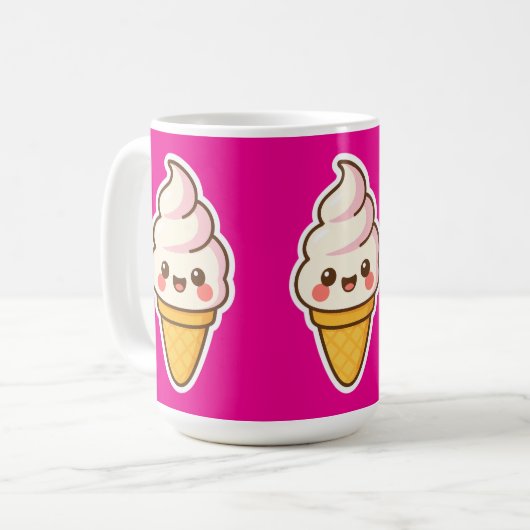 Mug Crème glacée Kawaii douce (Devant gauche)