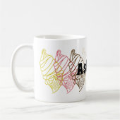 Mug Crème glacée - Plan coloré Texte personnalisé (Gauche)