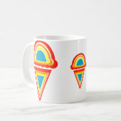 Mug crème glacée rétro rainbowz (Devant gauche)
