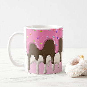 Mug Crème glacée rosée gelée gouttes gouttes