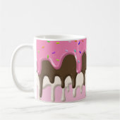 Mug Crème glacée rosée gelée gouttes gouttes (Gauche)