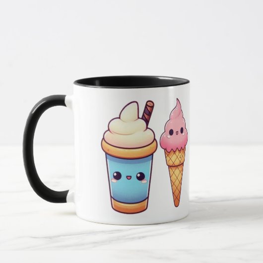 Mug Crème glacée Whimsical - Kawaii Illustrations Snac (Gauche)