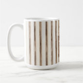 Mug Crème marron Cocoa rayures café d'abord   (Gauche)