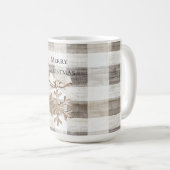 Mug Crème Plaid Stripes Christmas Snowflake (Devant droit)