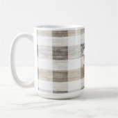 Mug Crème Plaid Stripes Christmas Snowflake (Gauche)