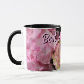 Mug Crème rose Hydrangeas jaune rose floral Meilleure  (Gauche)