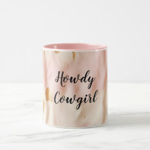 Mug Crème rose Sud-Ouest Cowgirl Cowhide